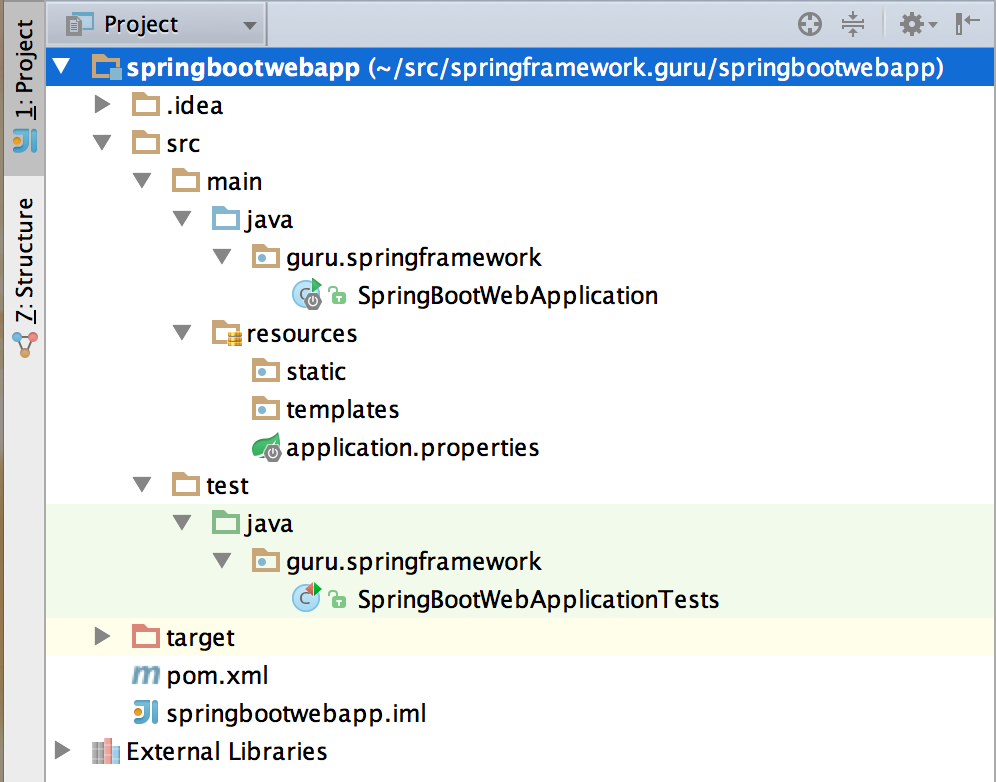 spring boot project structure