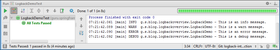 Log Output in Console