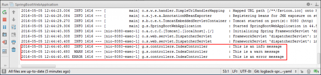 java spring boot logging