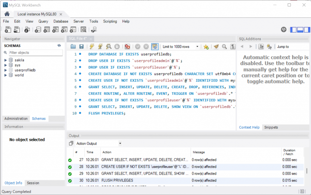 MySQL Workbench Spring Framework Guru